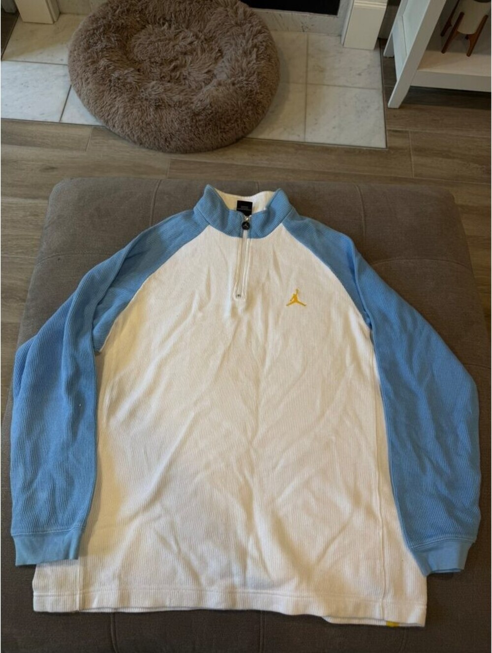 Jordan Jumpman 1/4 Zip Pullover White Blue UNC Mens XXL